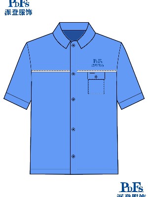 工廠夏季工作服短袖長袖上衣定制吸濕排汗工裝上衣定制 派登服飾