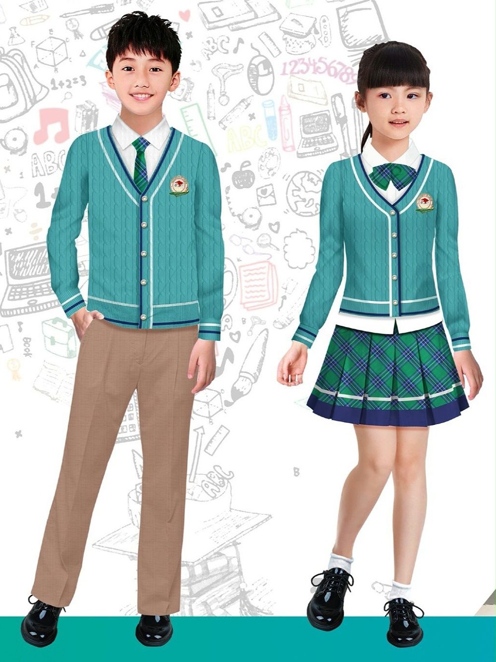 4款春秋季中小學(xué)生校服 外國(guó)語學(xué)校校服 公立私立學(xué)校校服