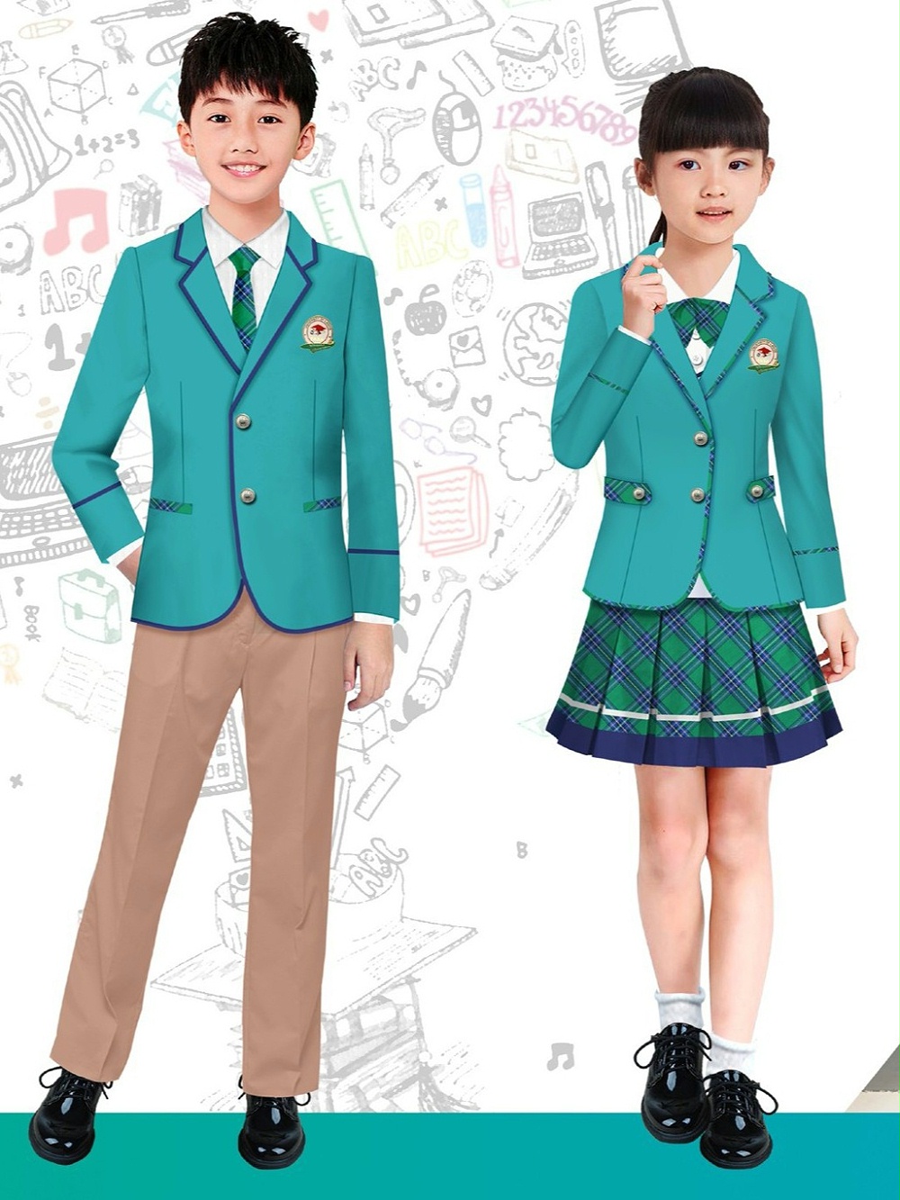 4款春秋季中小學(xué)生校服 外國(guó)語學(xué)校校服 公立私立學(xué)校校服